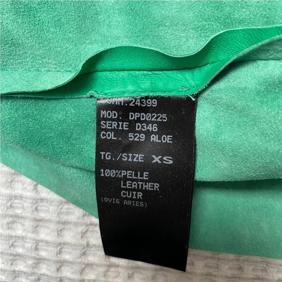 DROMe Green Lamb Leather Sleeveless Cutout Top XS | Italian Designer Luxury - Picture 16 of 16